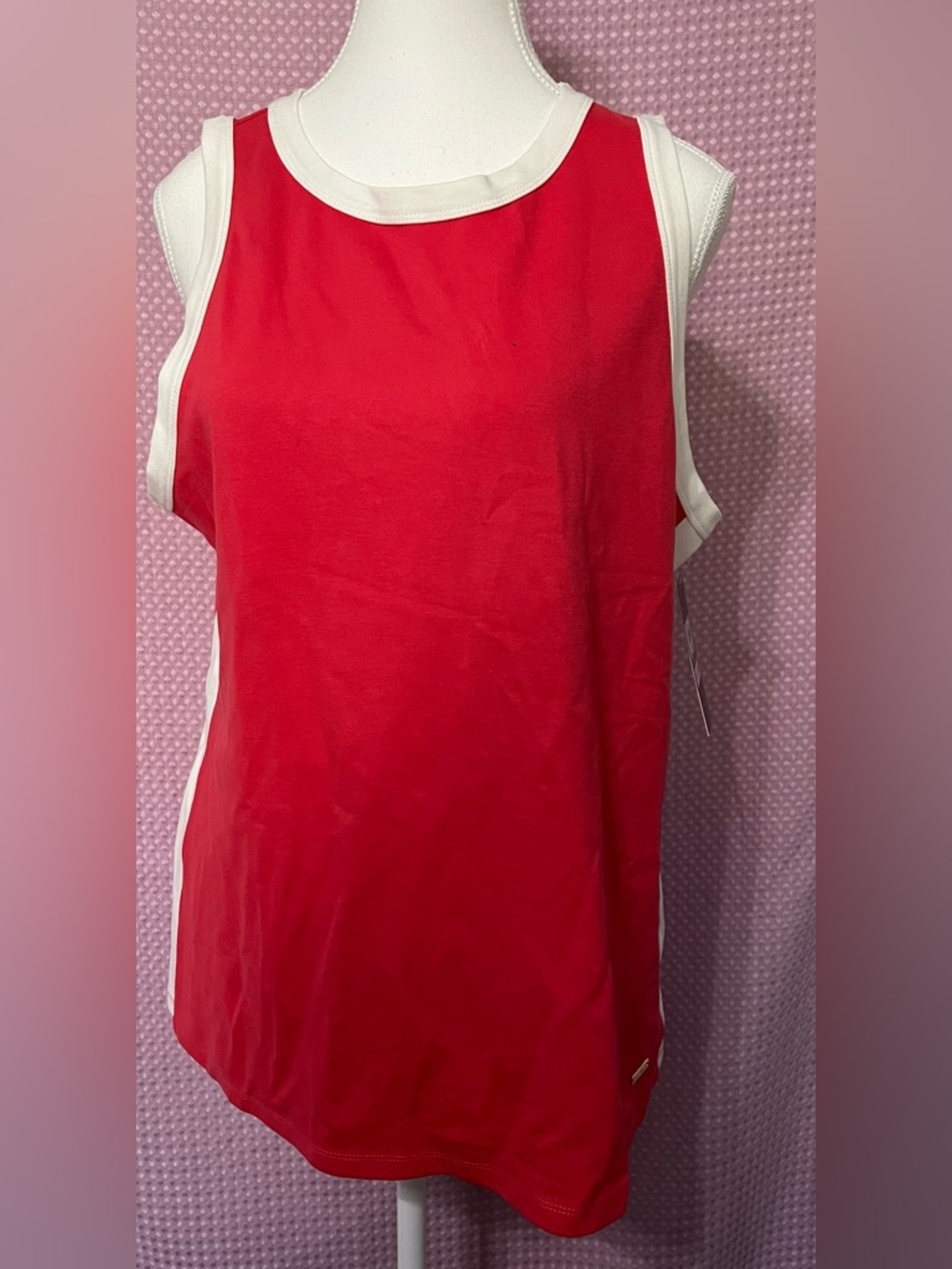 Jones New York Red Tank Top with White Trim